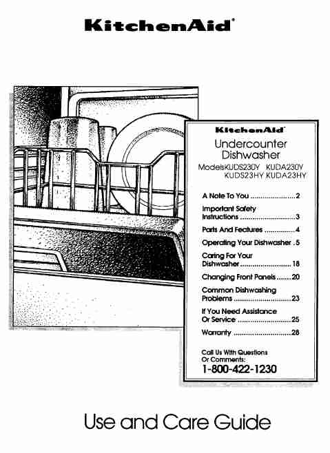KitchenAid Dishwasher KUDA230Y-page_pdf